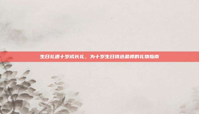 生日礼遇十岁成长礼，为十岁生日挑选最棒的礼物指南