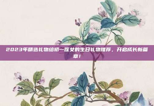 2023年精选礼物给初一侄女的生日礼物推荐，开启成长新篇章！