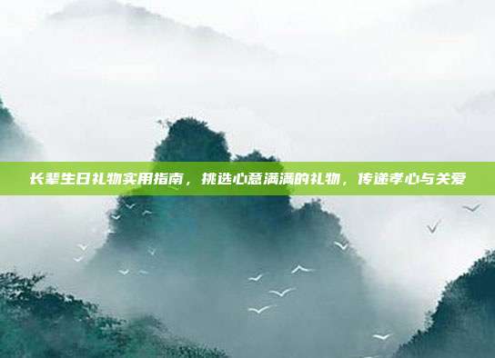 长辈生日礼物实用指南，挑选心意满满的礼物，传递孝心与关爱