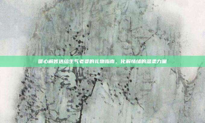 暖心解答送给生气老婆的礼物指南，化解情绪的温柔力量