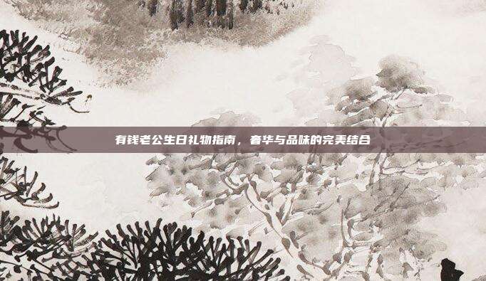 有钱老公生日礼物指南，奢华与品味的完美结合