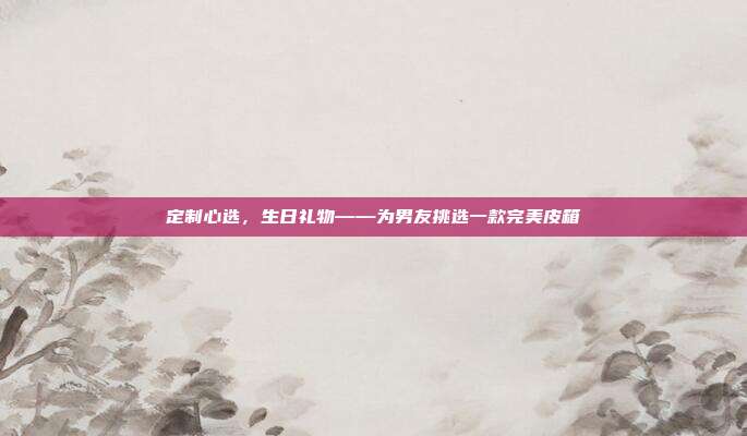 定制心选，生日礼物——为男友挑选一款完美皮箱