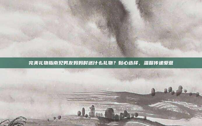 完美礼物指南见男友妈妈时送什么礼物？贴心选择，温馨传递爱意
