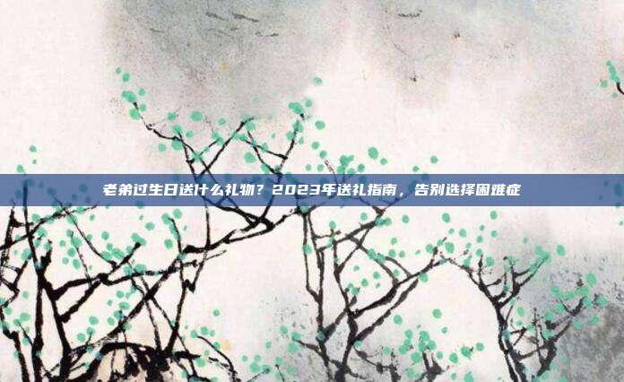 老弟过生日送什么礼物？2023年送礼指南，告别选择困难症