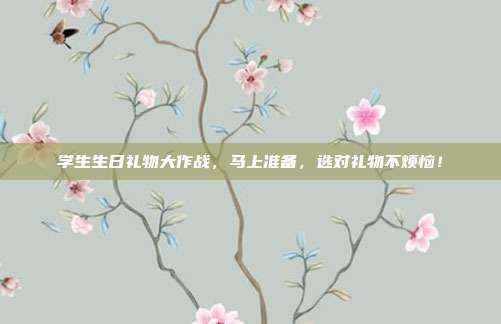 学生生日礼物大作战，马上准备，选对礼物不烦恼！