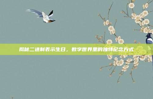 揭秘二进制表示生日，数字世界里的独特纪念方式