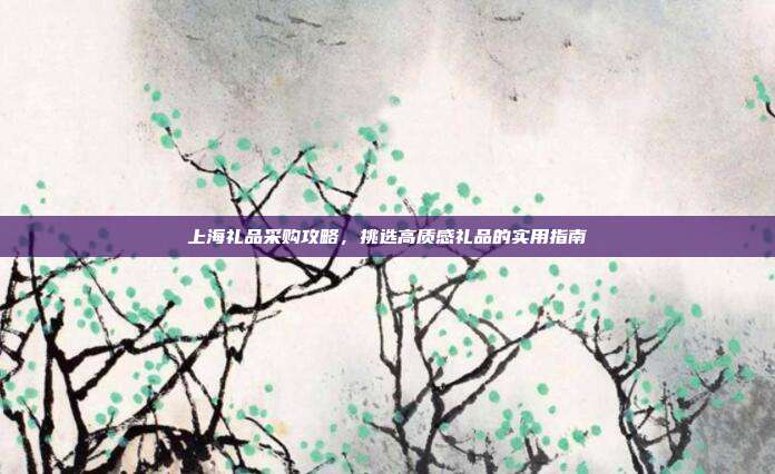 上海礼品采购攻略，挑选高质感礼品的实用指南