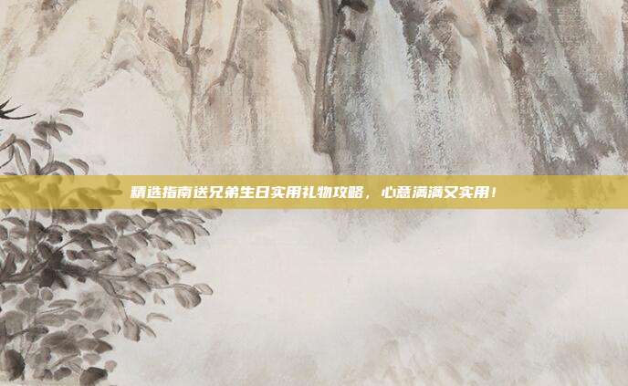 精选指南送兄弟生日实用礼物攻略，心意满满又实用！