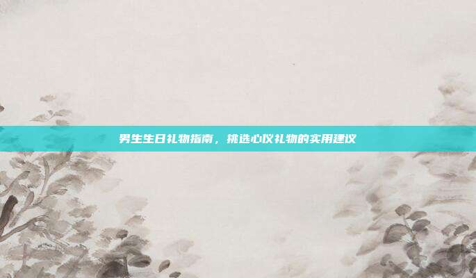 男生生日礼物指南，挑选心仪礼物的实用建议