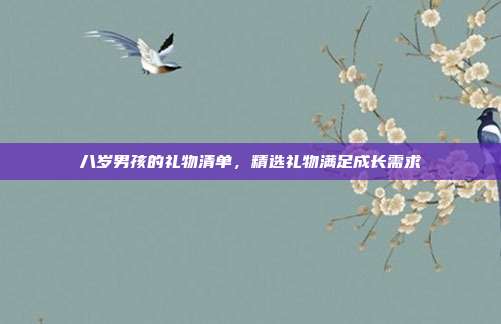 八岁男孩的礼物清单，精选礼物满足成长需求
