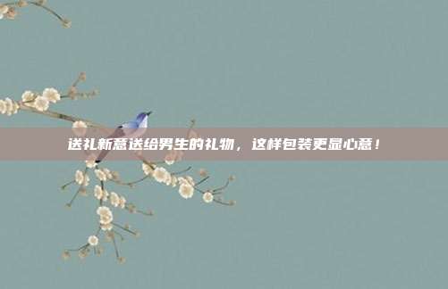 送礼新意送给男生的礼物，这样包装更显心意！