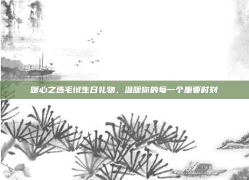 暖心之选毛绒生日礼物，温暖你的每一个重要时刻
