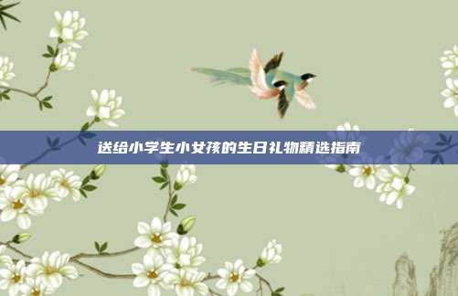 送给小学生小女孩的生日礼物精选指南
