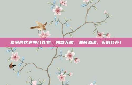 寝室合伙送生日礼物，创意无限，温馨满满，友谊长存！