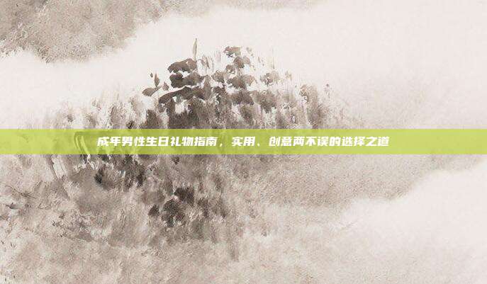 成年男性生日礼物指南，实用、创意两不误的选择之道