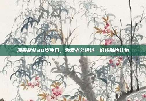温馨献礼30岁生日，为爱老公挑选一份特别的礼物