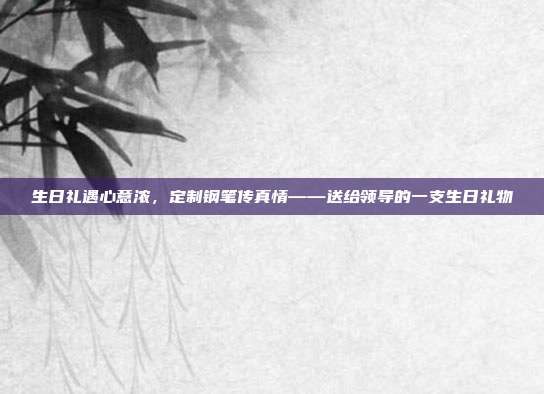 生日礼遇心意浓，定制钢笔传真情——送给领导的一支生日礼物