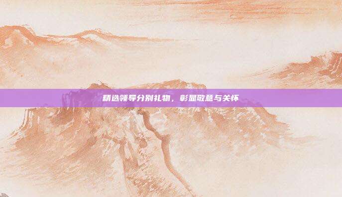 精选领导分别礼物，彰显敬意与关怀