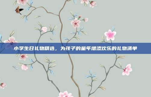 小学生日礼物精选，为孩子的童年增添欢乐的礼物清单