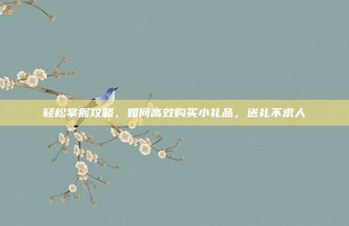 轻松掌握攻略，如何高效购买小礼品，送礼不求人