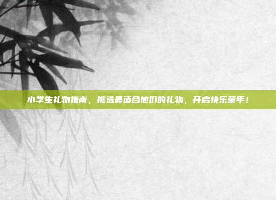 小学生礼物指南，挑选最适合他们的礼物，开启快乐童年！