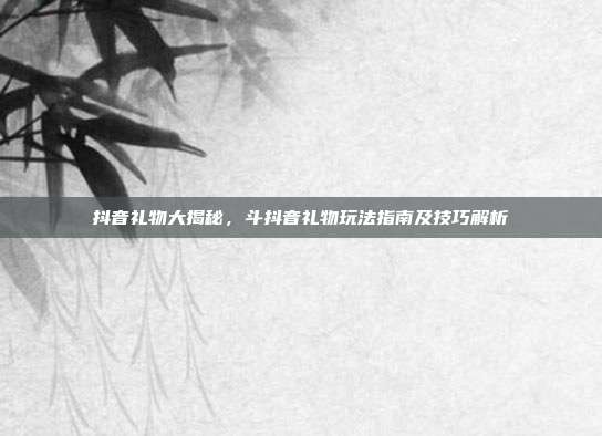 抖音礼物大揭秘，斗抖音礼物玩法指南及技巧解析