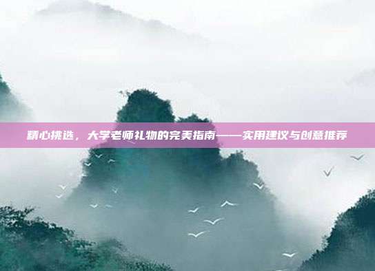 精心挑选，大学老师礼物的完美指南——实用建议与创意推荐
