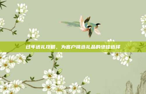 过年送礼攻略，为客户挑选礼品的绝佳选择