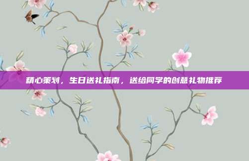 精心策划，生日送礼指南，送给同学的创意礼物推荐