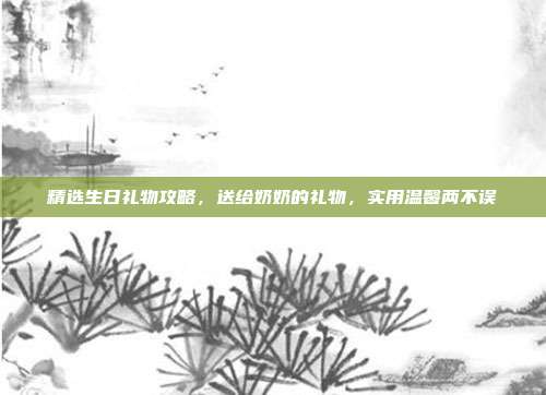 精选生日礼物攻略，送给奶奶的礼物，实用温馨两不误