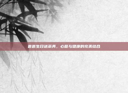 爸爸生日送茶具，心意与健康的完美结合