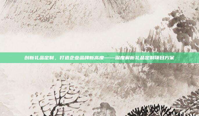 创新礼品定制，打造企业品牌新高度——深度解析礼品定制项目方案