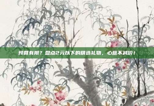 预算有限？盘点2元以下的精选礼物，心意不减价！