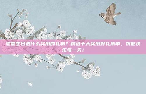老爸生日送什么实用的礼物？精选十大实用好礼清单，祝他快乐每一天！