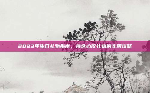 2023年生日礼物指南，挑选心仪礼物的实用攻略