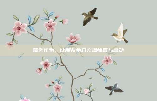 精选礼物，让朋友生日充满惊喜与感动
