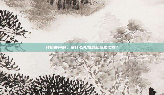 拜访客户时，带什么礼物最能体现心意？