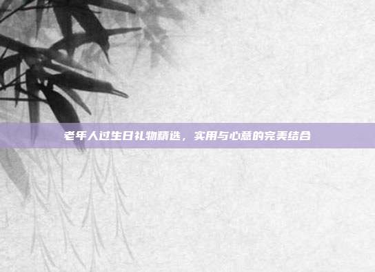 老年人过生日礼物精选，实用与心意的完美结合