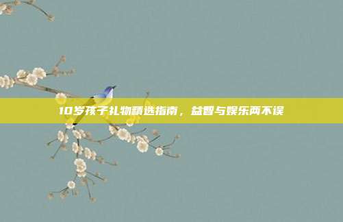10岁孩子礼物精选指南，益智与娱乐两不误
