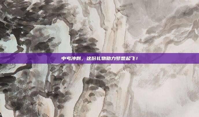 中考冲刺，这份礼物助力梦想起飞！
