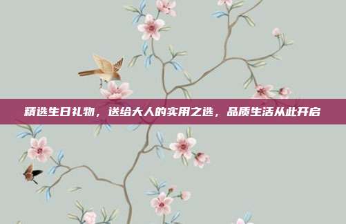 精选生日礼物，送给大人的实用之选，品质生活从此开启