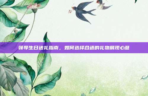 领导生日送礼指南，如何选择合适的礼物展现心意