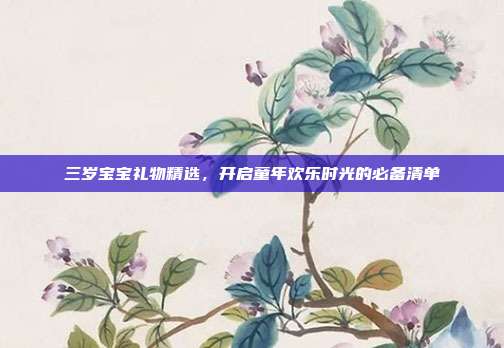 三岁宝宝礼物精选，开启童年欢乐时光的必备清单