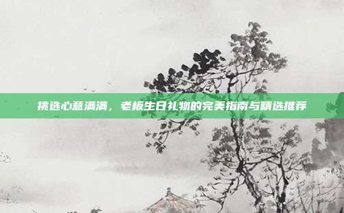 挑选心意满满，老板生日礼物的完美指南与精选推荐
