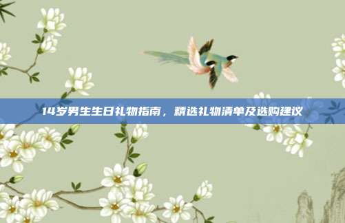 14岁男生生日礼物指南，精选礼物清单及选购建议