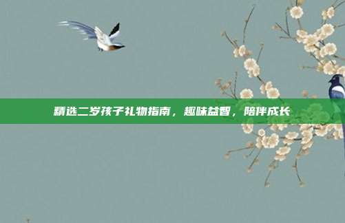 精选二岁孩子礼物指南，趣味益智，陪伴成长