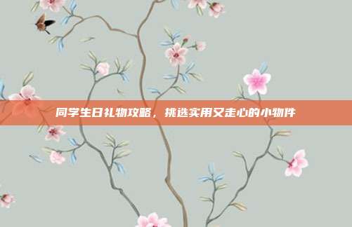 同学生日礼物攻略，挑选实用又走心的小物件