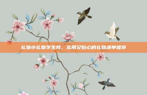 礼物小礼物学生党，实用又贴心的礼物清单推荐