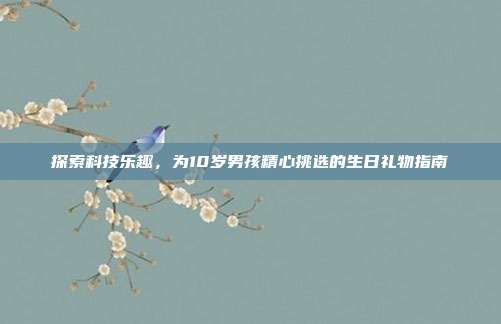 探索科技乐趣，为10岁男孩精心挑选的生日礼物指南