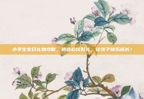 小学生生日礼物攻略，挑选心仪好礼，让孩子快乐成长！